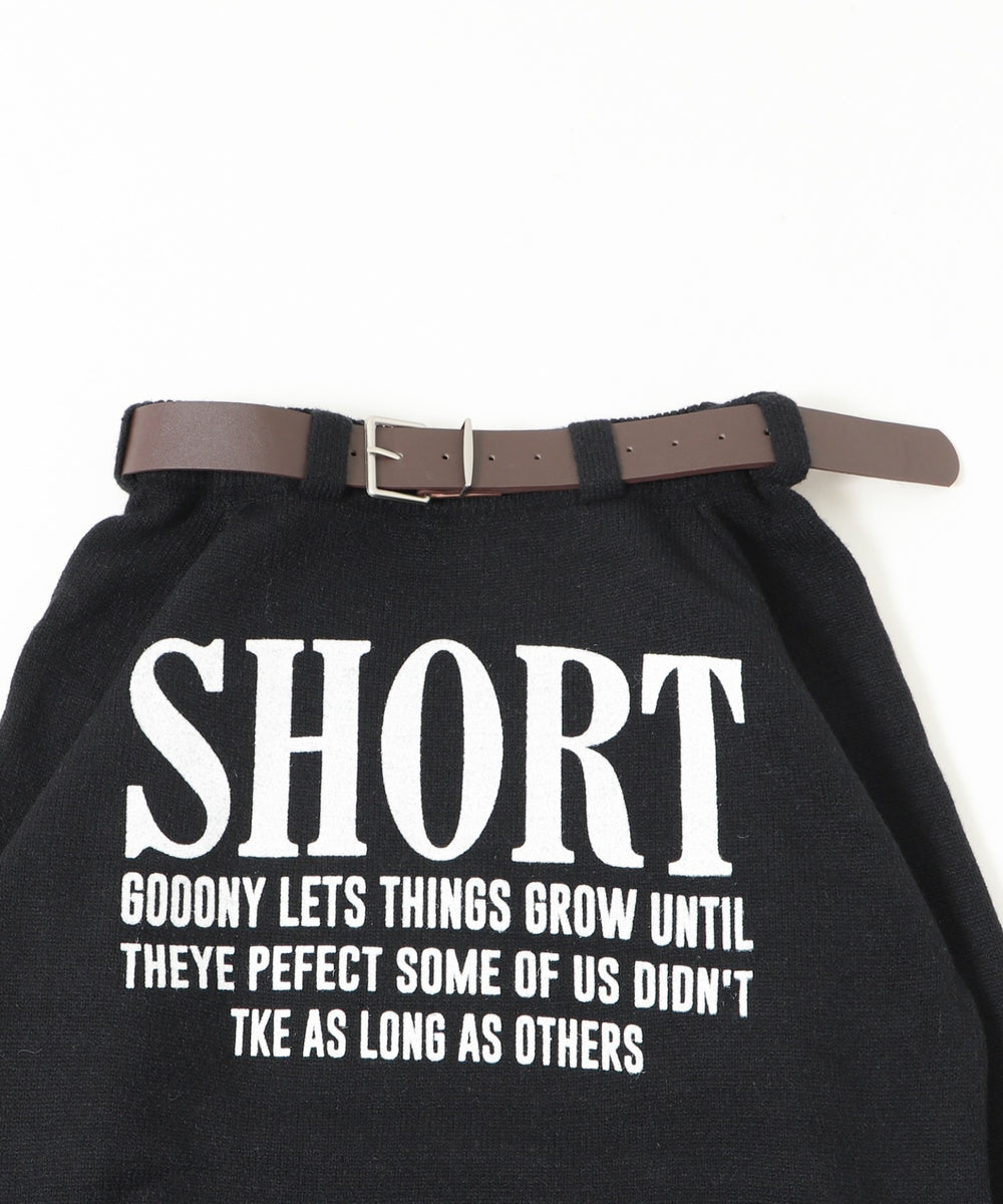 ベルトオフショルロゴニット