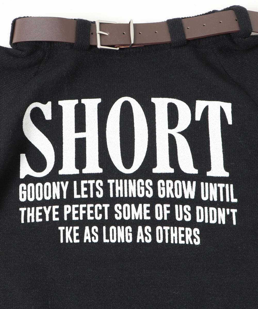 ベルトオフショルロゴニット