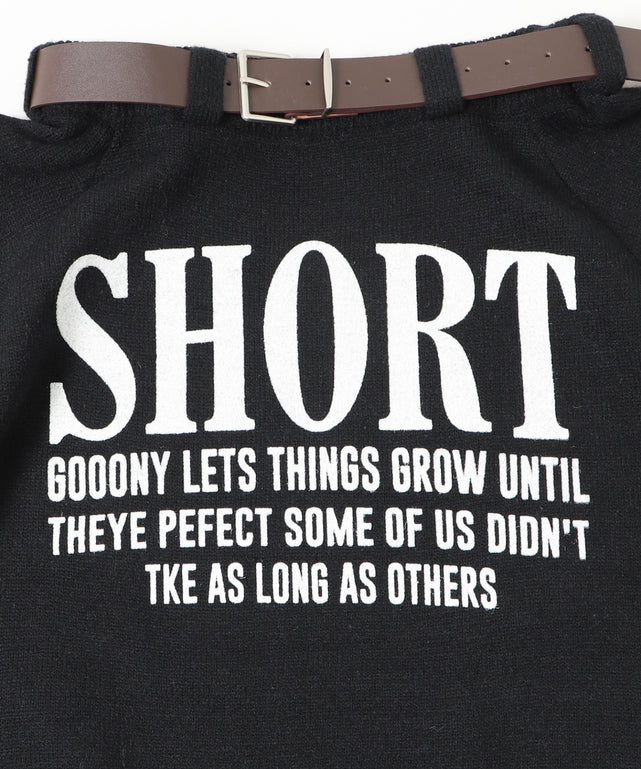 ベルトオフショルロゴニット