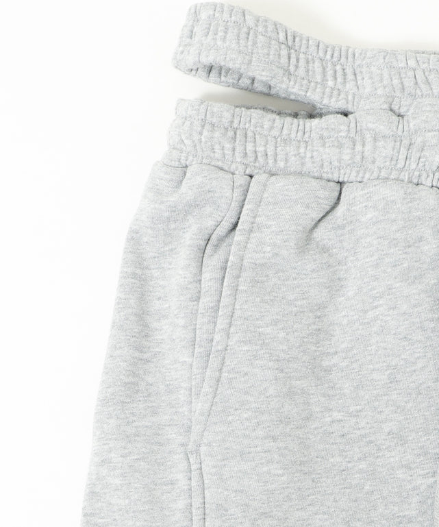 ウエストカットカーブスウェットパンツ