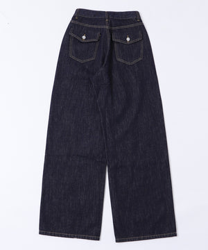 バックフラップポケットルーズデニム