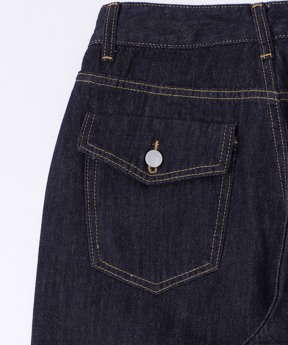 バックフラップポケットルーズデニム