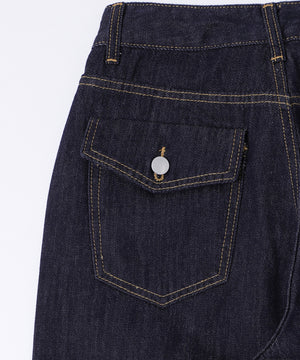 バックフラップポケットルーズデニム