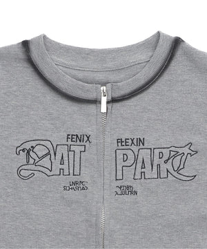 WジップロゴブリーチSSトップス