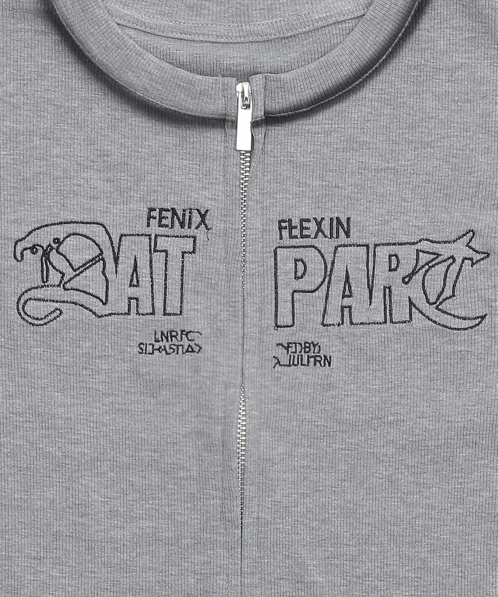 WジップロゴブリーチSSトップス