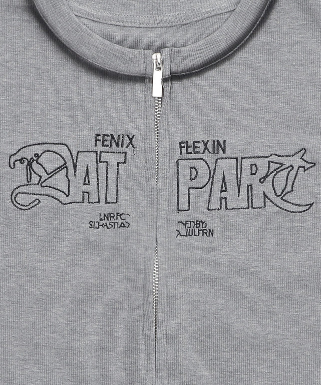 WジップロゴブリーチSSトップス