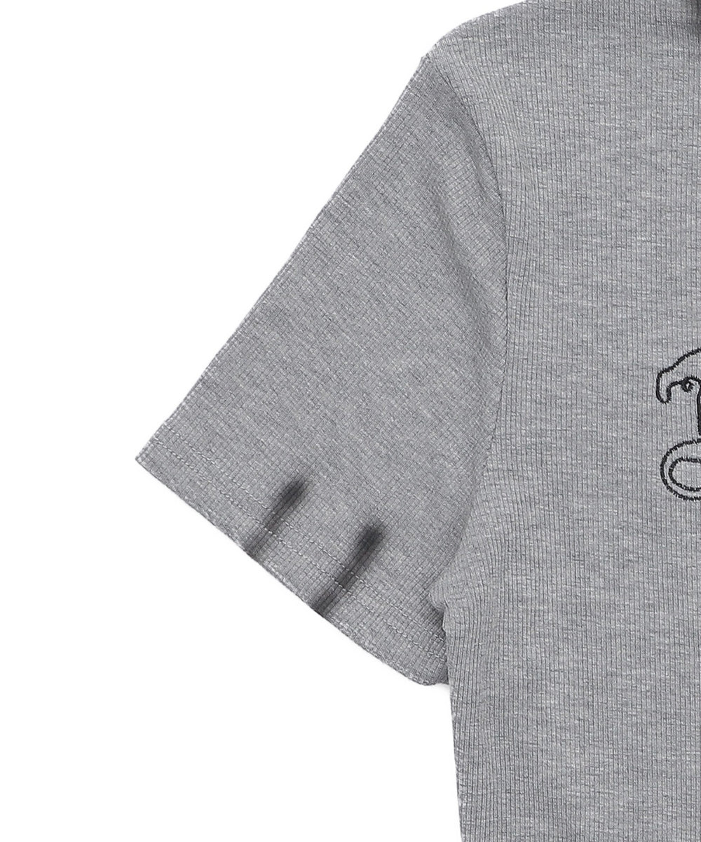 WジップロゴブリーチSSトップス