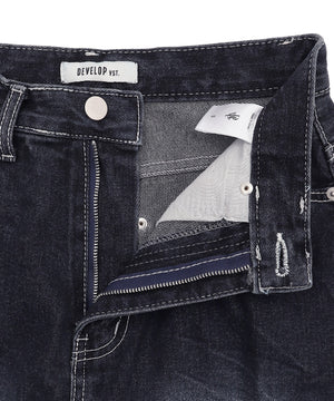 バックロゴワイドデニムパンツ