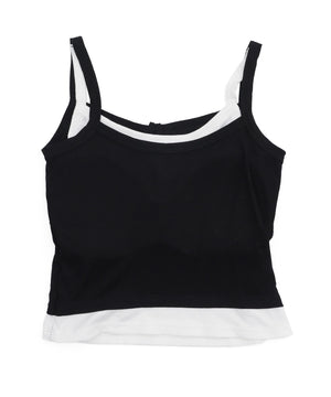 リブボタンキャミソール