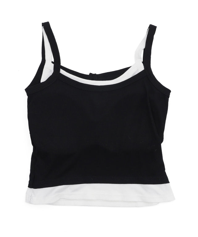 リブボタンキャミソール