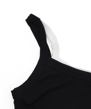 リブボタンキャミソール