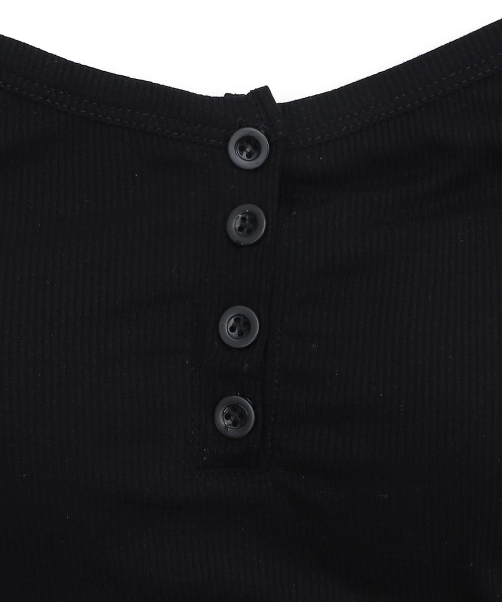 リブボタンキャミソール