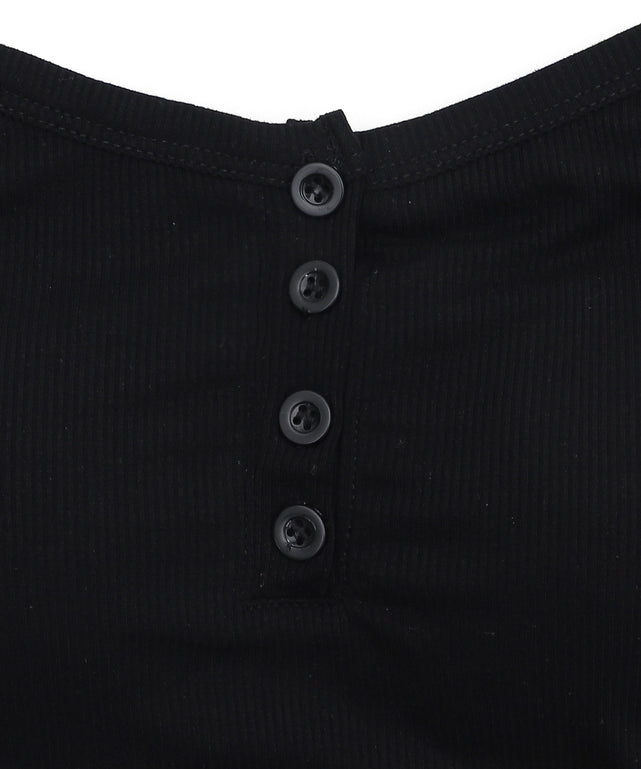 リブボタンキャミソール