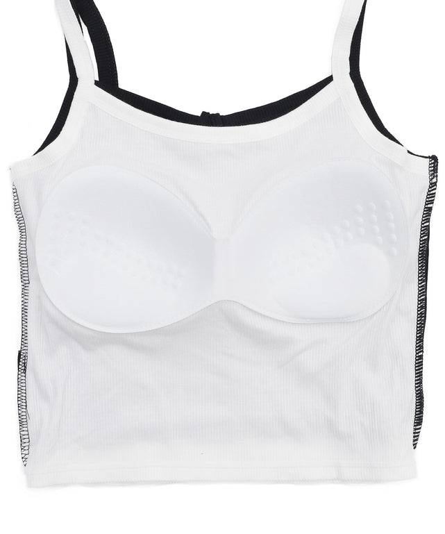 リブボタンキャミソール