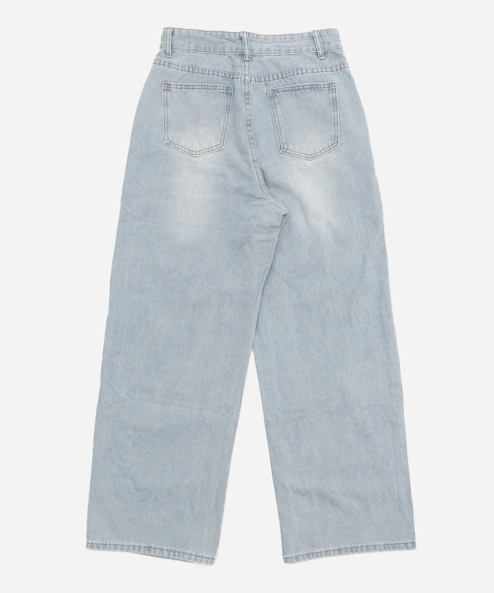 スタッズスターワイドデニムパンツ