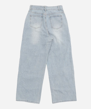 スタッズスターワイドデニムパンツ