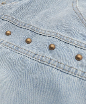 スタッズスターワイドデニムパンツ