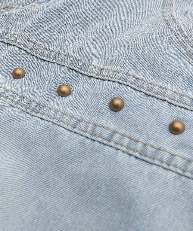 スタッズスターワイドデニムパンツ