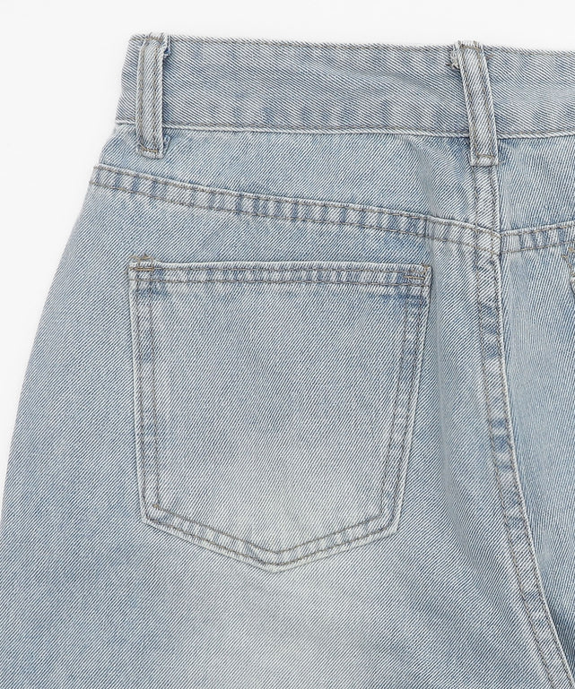 スタッズスターワイドデニムパンツ