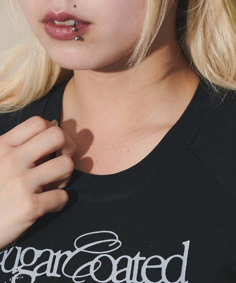 レースヘムグラフィックピチT