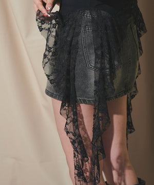 レースヘムグラフィックピチT