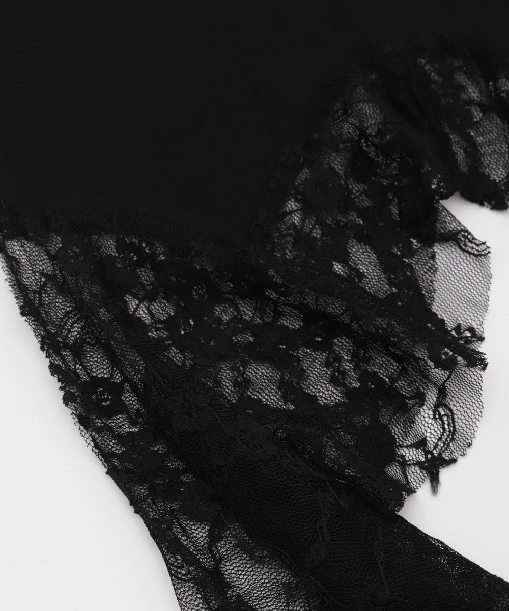 レースヘムグラフィックピチT