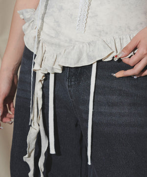 スタッズロゴヘムキャミワンピ