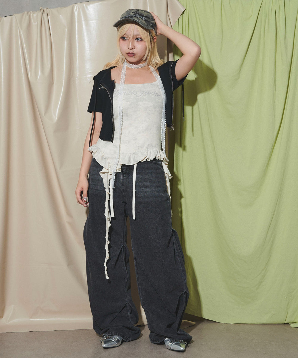 Lベージュ モデル：155cm F着用