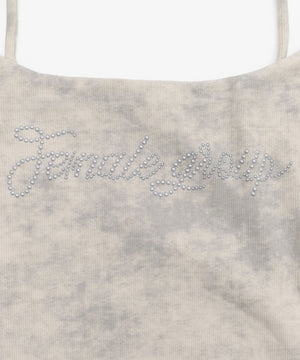 スタッズロゴヘムキャミワンピ