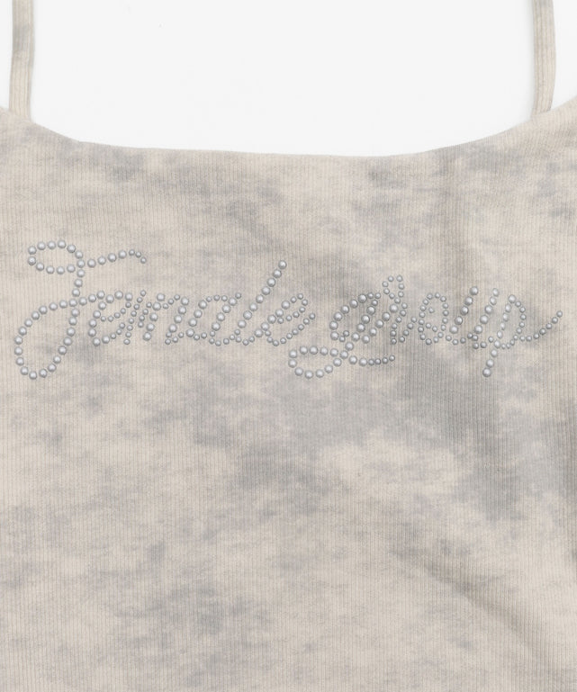 スタッズロゴヘムキャミワンピ