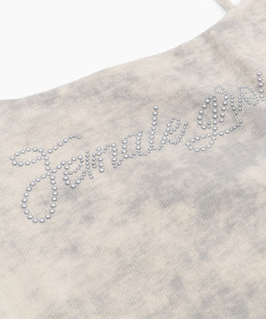 スタッズロゴヘムキャミワンピ