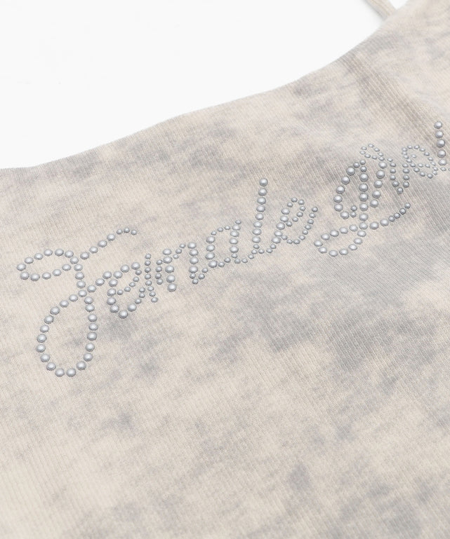 スタッズロゴヘムキャミワンピ