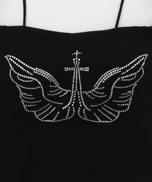 ラインストーンキャミ