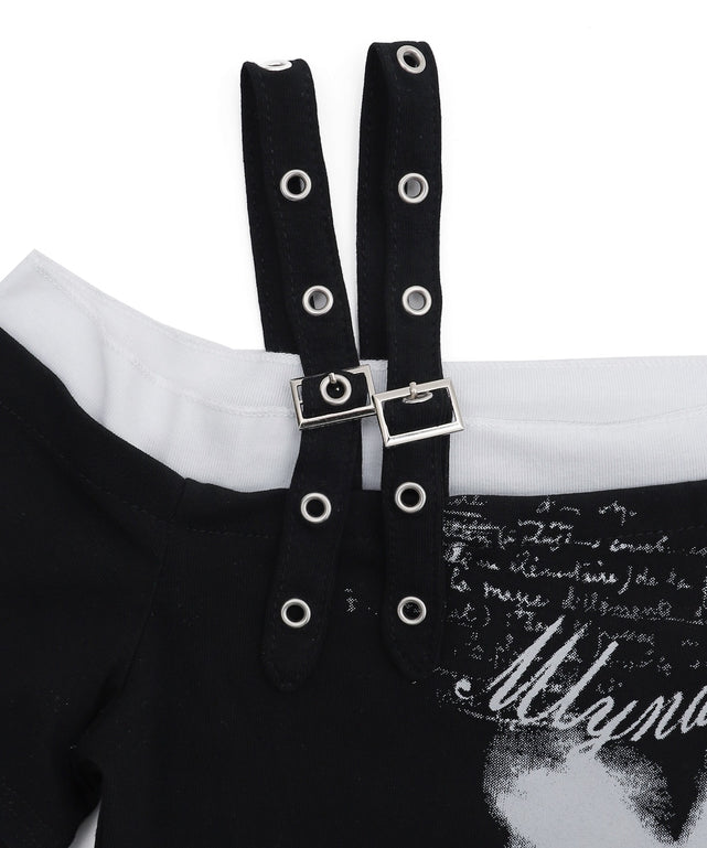 バタフライオフショルピチT