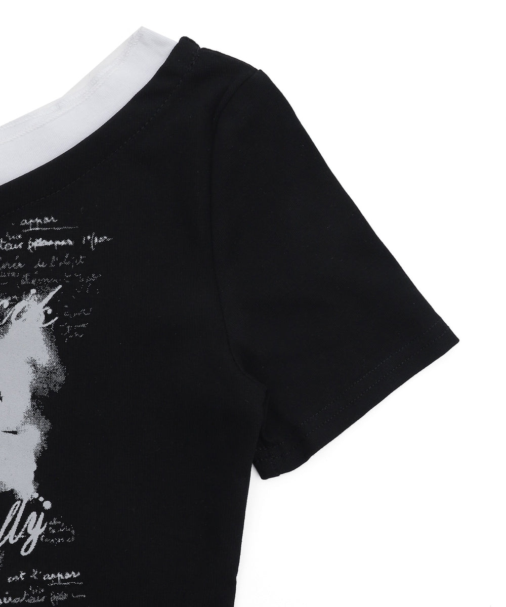 バタフライオフショルピチT