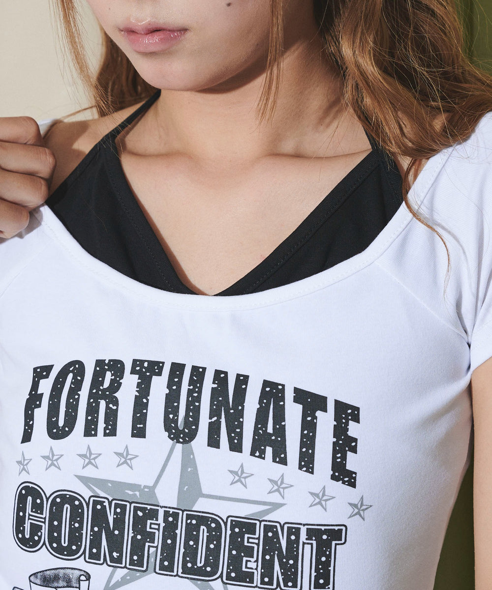 フェイクインナープリントロゴピチT2