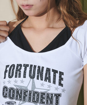 フェイクインナープリントロゴピチT2