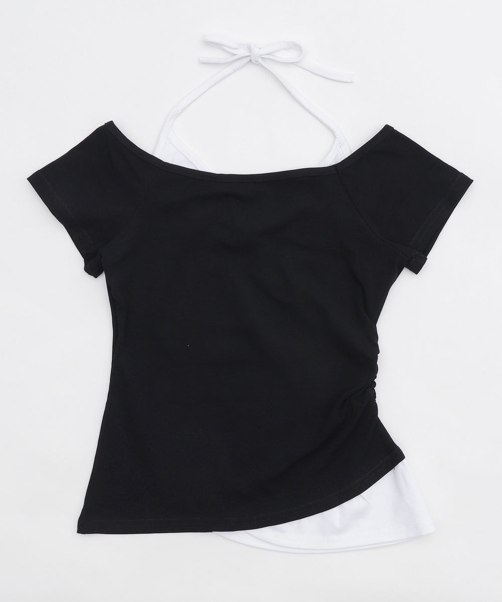 フェイクインナープリントロゴピチT2