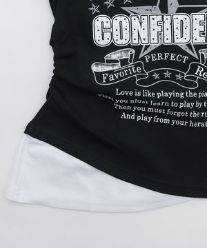 フェイクインナープリントロゴピチT2