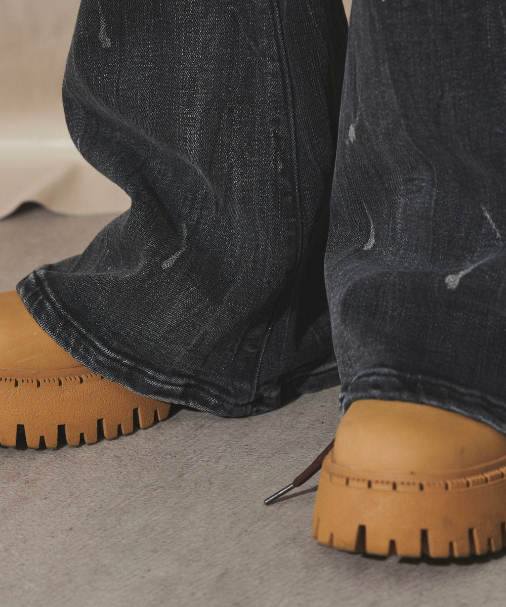 ダメージフレアデニム