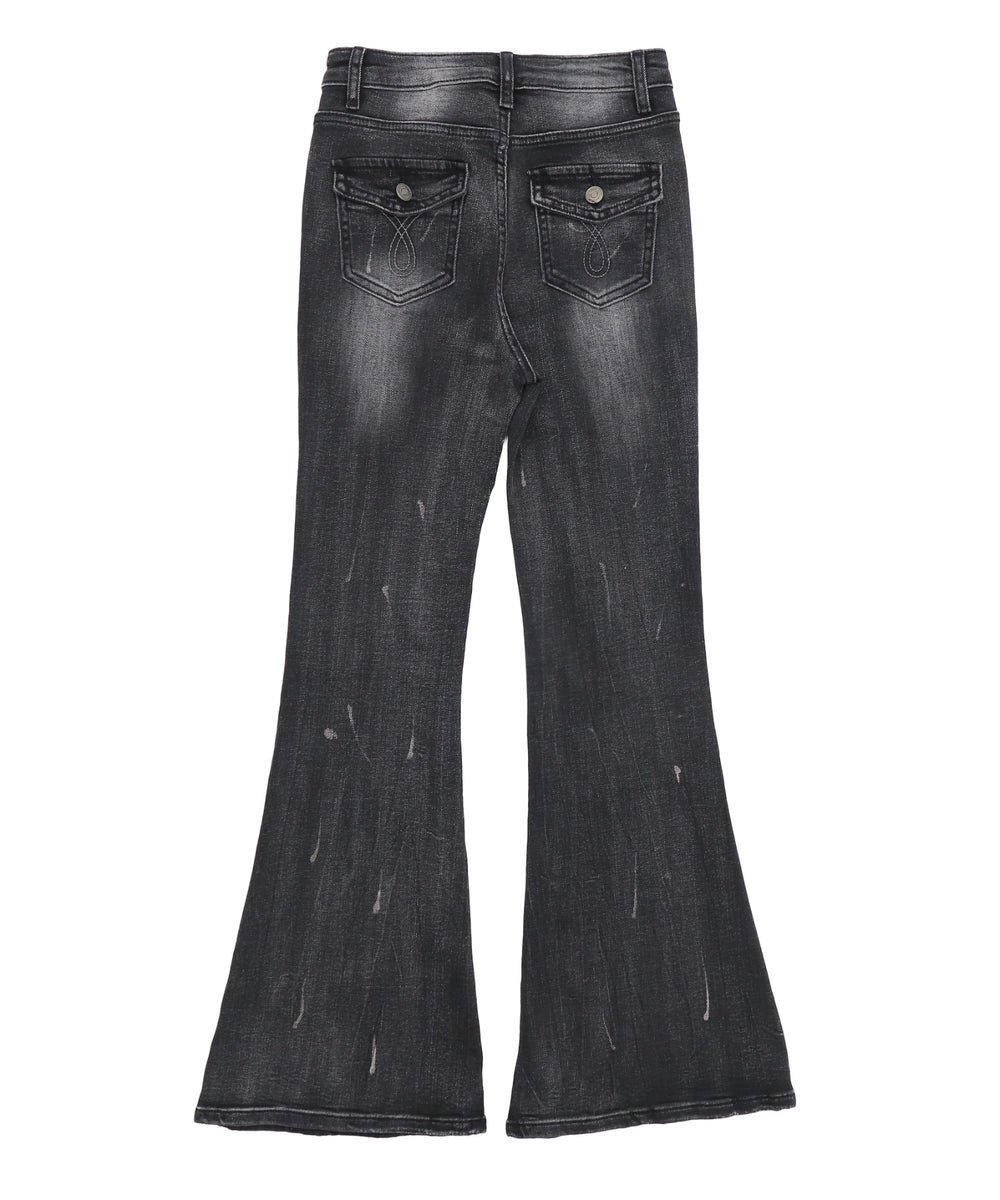 ダメージフレアデニム