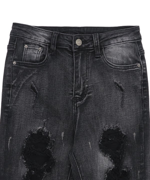 ダメージフレアデニム