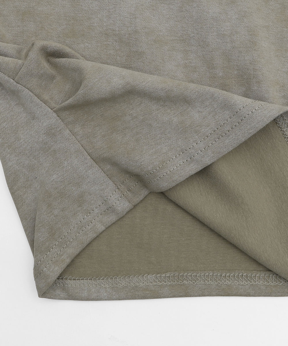 サイドギャザーラインストーンロゴT