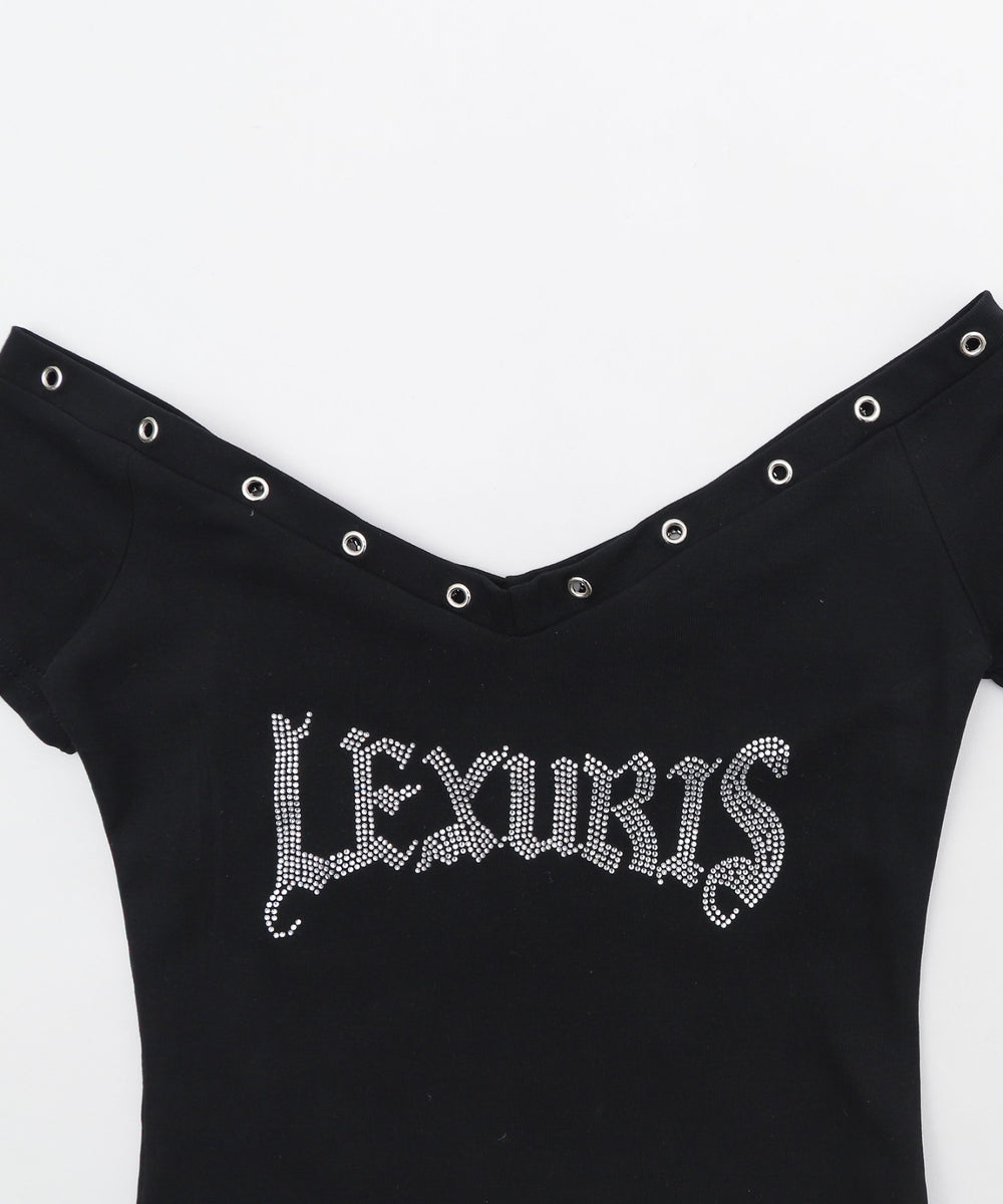 アイレットラインストーンピチT