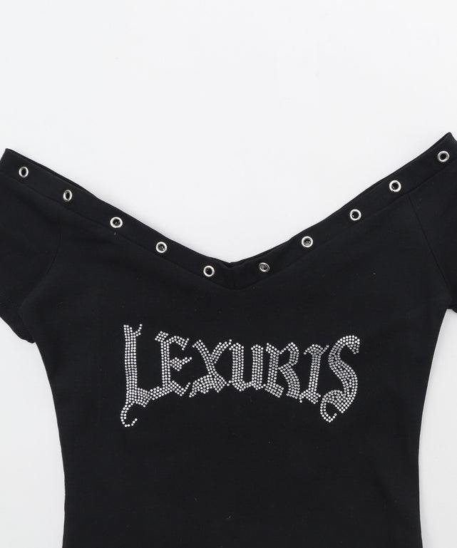 アイレットラインストーンピチT