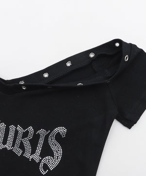 アイレットラインストーンピチT