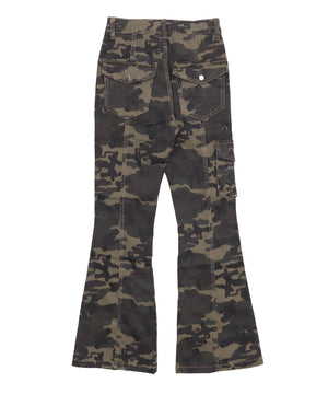 カモフラブッシュフレアパンツ