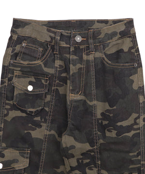 カモフラブッシュフレアパンツ