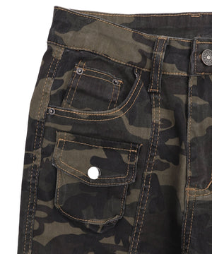 カモフラブッシュフレアパンツ