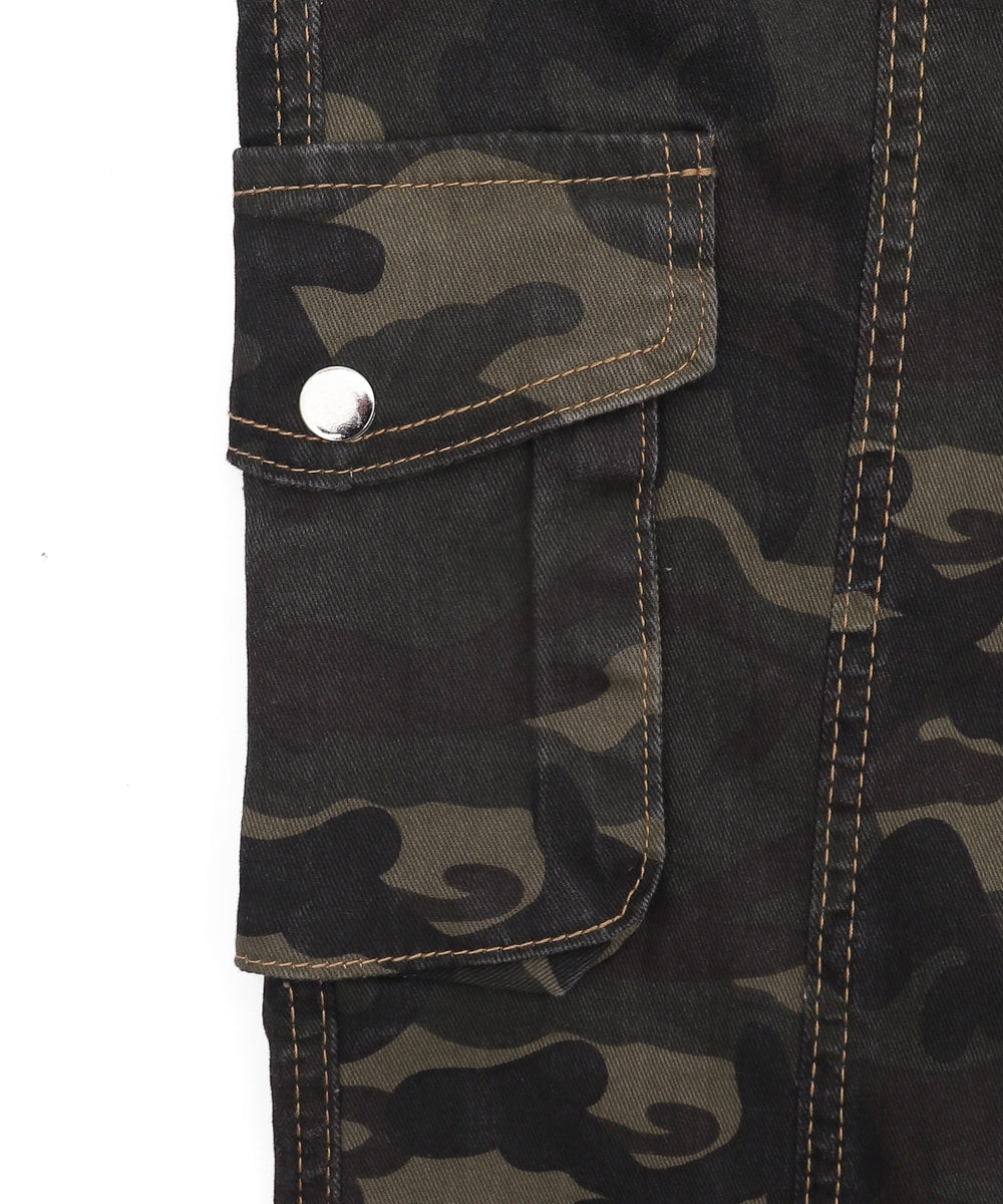カモフラブッシュフレアパンツ